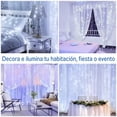 thumbnail image 3 of Cortina de luces LED navideña DOSYU 2 PIEZAS 3x3 Metros Blanco frío, 3 of 8