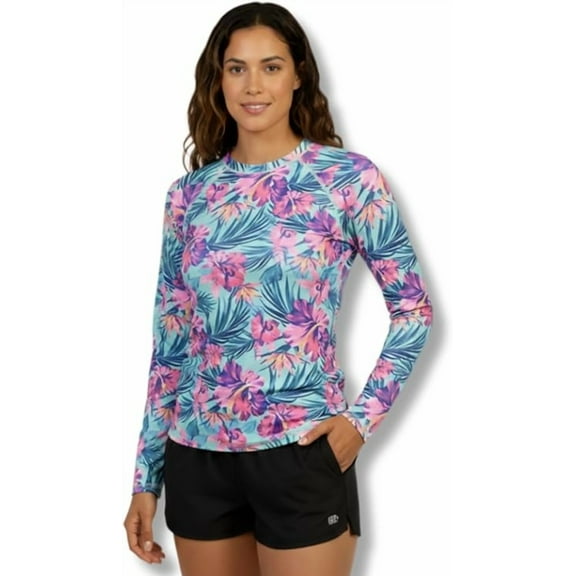 INGEAR Sun Shirt Beach Coverup for Women’s UPF 50 , Blue/Dark Purple, L