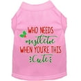 thumbnail image 1 of Mirage Pet 51-416 LPKXL Who Needs Mistletoe Screen Print Dog Shirt, Light Pink - Extra Large, 1 of 1