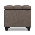 thumbnail image 5 of Sienna 34" Transitional Rectangle Ottoman Bench in Fawn Brown Linen Look Fabric, 5 of 12