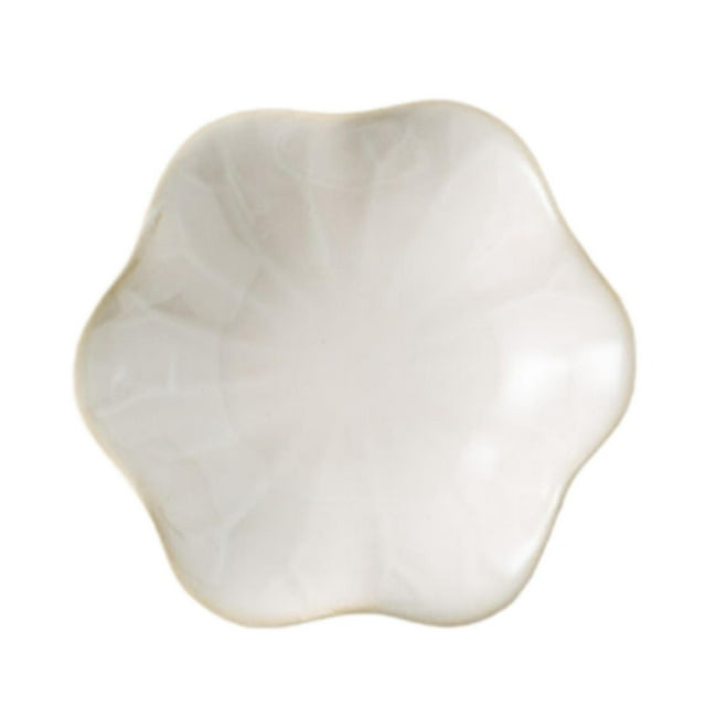 Cuenco para llaves con forma de anillo, portacucharas, bandeja de cerámica para baratijas, bandeja para cubiertos de cocina para encimera, llavero Blanco