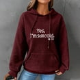thumbnail image 2 of Women's Hoodies Oversized Sweatshirt Funny Print Sweater Long Sleeve Loose Cute Pullover Top Trendy Clothes, 2 of 3