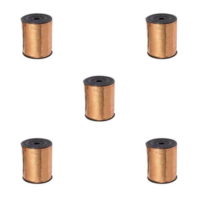 Youkk Plastic Ribbon Sparkling And multifunctional For Wedding And Party Decorations Sturdy Golden Curled Ribbon Champagne Gold 5Set