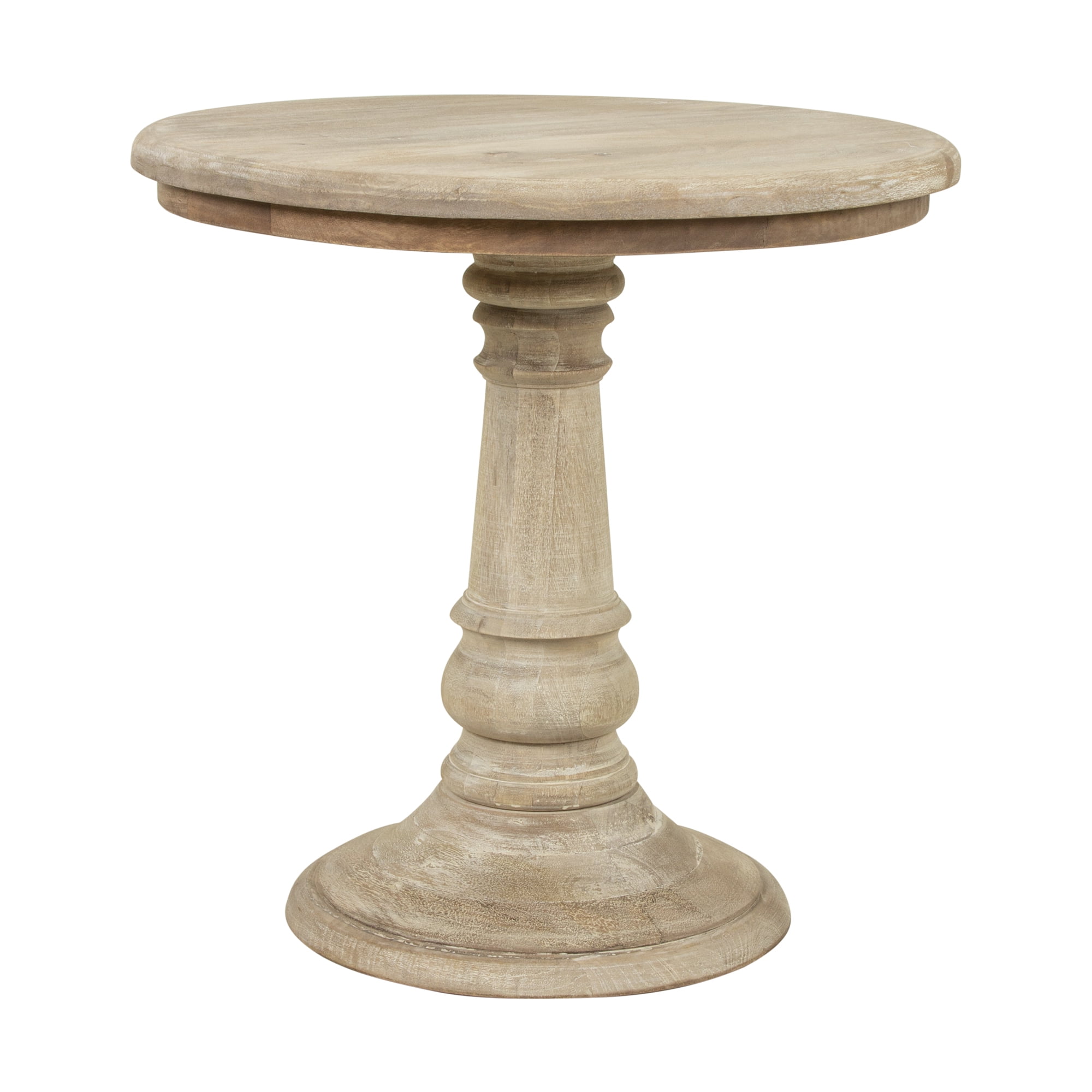 Kafe 24" Round Solid Wood Accent Table by East at Main - Round Natural