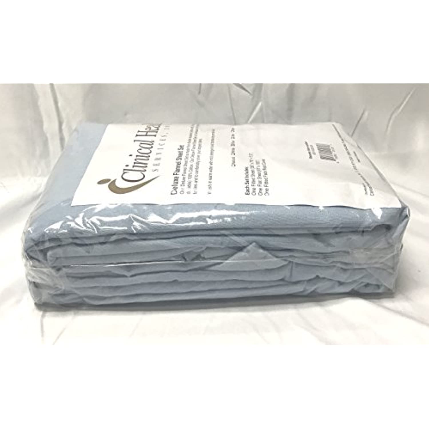 Deluxe Flannel Massage Sheet Set Pastel Blue