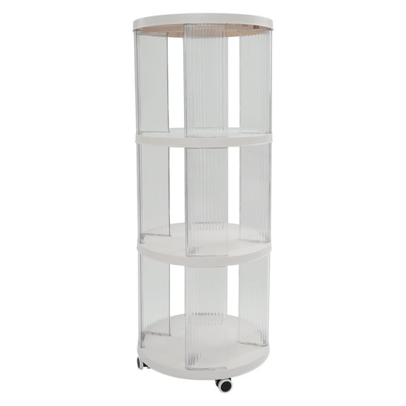 Floor Standing Bookcase, Rotating Bookshelf, Swivel Corner Standing Bookcase