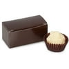 50 PK, Chocolate Candy Truffle Boxes 2-5/8 x 1-5/16 x 1-1/4" Holds 2 For Wedding Favors, & Basket Fillers, Made In USA