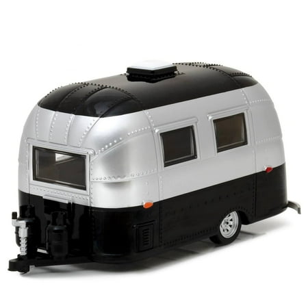 Bambi 16' Camper Trailer Black / Silver for 1/24 Scale Model Cars and Trucks 1/24 by Greenlight 18226, Brand new box. Rubber tires. Has opening side door. Made of.., By