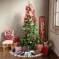 thumbnail image 5 of Christmas Tree Skirt 48 Inch, Grey and White Buffalo Plaid Xmas Tree Skirt, Winter Christmas Tree Mat for Home Party Holiday Indoor Outdoor Decorations, 5 of 6