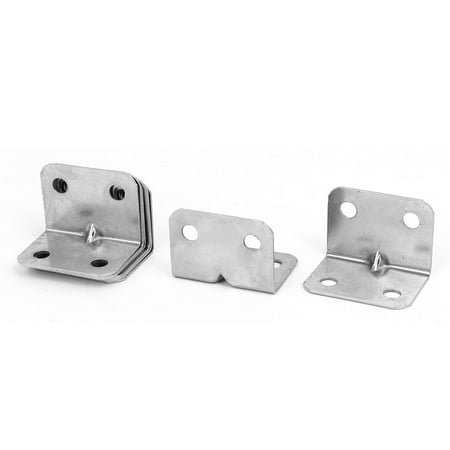 Angel Iron - Unique Bargains 23mmx23mmx32mm Iron 4 Mount Holes Corner Brace Joint Angle Brackets 8pcs