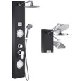 thumbnail image 1 of Shower Panel Tower System with Rain Shower  Body Jets and Handheld  Multi-Function Shower Column with Temperature Display and Adjustable Shower Arm  Stainless, 1 of 8