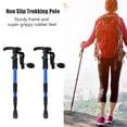 thumbnail image 1 of Canne de Marche pour Hommes 2 Pcs Rétractable, 4 Sections, Poignée Courbée, Canne de Sport pour Alpinisme, 1 of 4