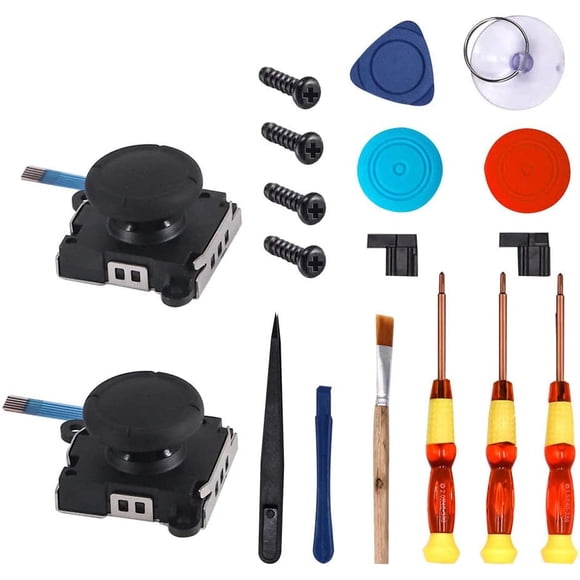 Replacement Part For 2-Pack Analog 3D For Joycon Joystick Replacement Kit For Switch Include S, Screws, Pry Tool, Tweezers - (Color:)