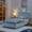 Navy, variant on Harper & Bright Designs Twin Size Upholstered Rabbit Ear Platform Bed with Headboard, Boucle Platform Bed Frame with Storage Drawers and LED Light for Boys and Girls, Pink
