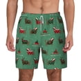 thumbnail image 2 of Goofa Christmas Dachshund Printed Men's Swim Trunks Board Shorts Quick Dry Mens Swimming Trunks with Compression Liner,Breathable Fit Hawaii Beach Shorts-Medium, 2 of 9