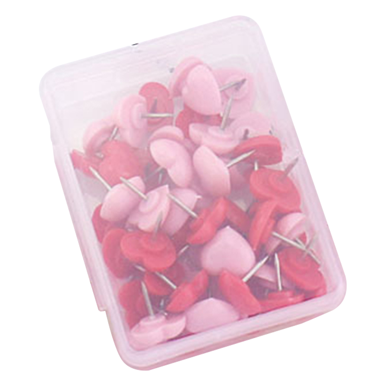 50 Pieces Heart Clear Push Pins For Cork Board, Transparent Heart Shaped  Thumb Tacks Plastic Decorative Push Pins For Posters, Office, Photo Maps,  Sch