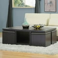 thumbnail image 2 of Prescott Table and Stool Set with Hidden Storage in Dark Brown, 2 of 6