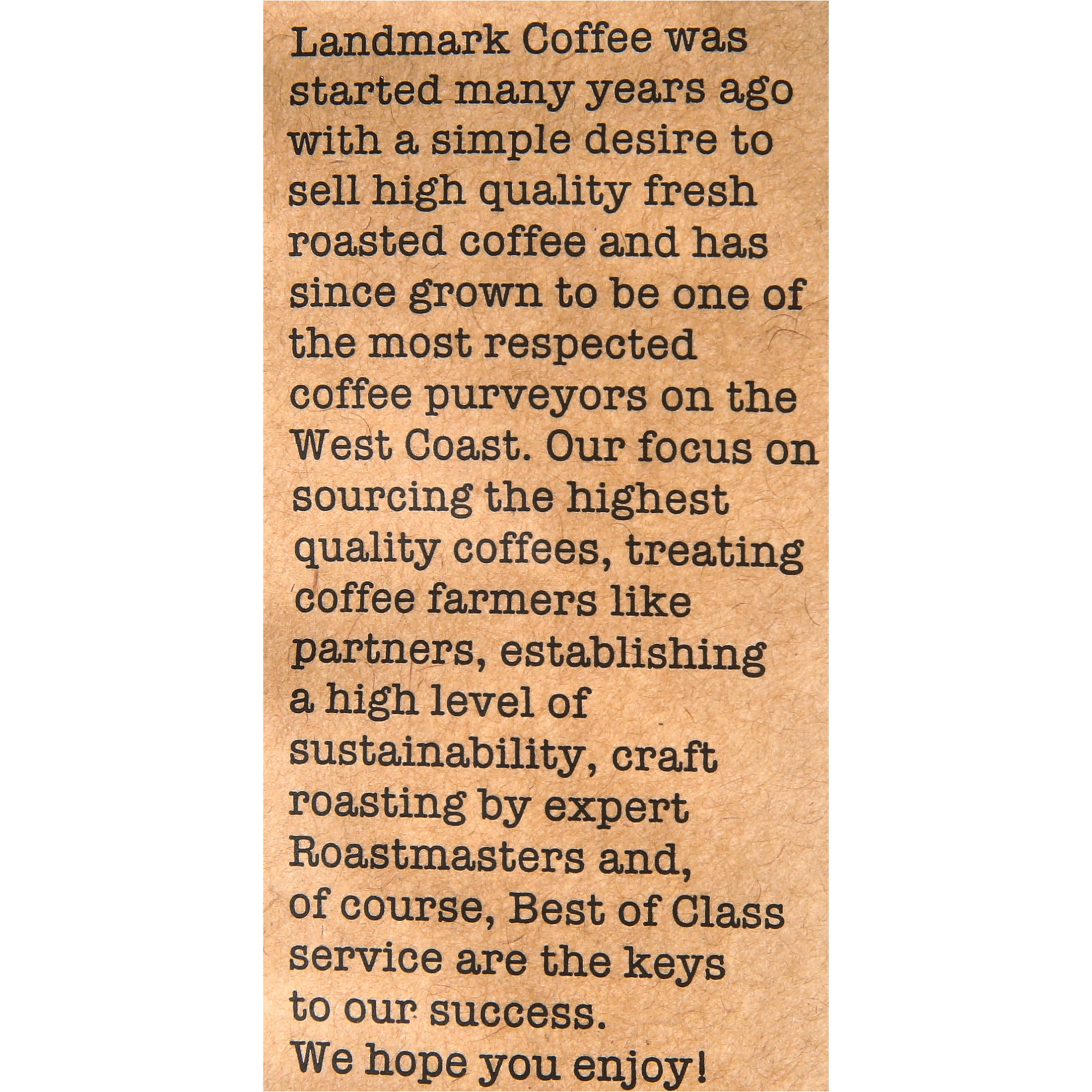 Landmark Coffee Colombian Supremo Whole Beans, 32 oz