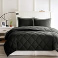thumbnail image 6 of Home Essence Windsor Reversible Down Alt 3M Scotchgard Comforter Set, Black/Gray, King, 6 of 6