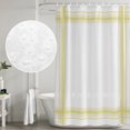 thumbnail image 5 of 54x78 Inch Shower Curtain Decorative Yellow Grid Bathtub Bath Curtains Fabric Waterproof Bathroom Decor, Modern Simple Stripes Lines Pattern Small Stall Shower Curtain Set with 12 Hooks, 5 of 7