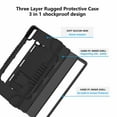 thumbnail image 4 of FIEWESEY For TCL NXTPAPER 11 Tablet Model 9466X6 2023 Model Case Heavy Duty Shockproof Rugged Protective 11 inch Cover with Kickstand Kids Friendly For TCL NXTPAPER 11 inch - Black, 4 of 8