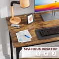 thumbnail image 5 of CL.HPAHKL 39 Inch Computer Desk, Modern Simple Style Desk Table Sturdy Laptop Table with Sturdy Metal Frame Adjustable Feet Study Desk for Home Office Study, Writing for Small Space (2, Vintage), 5 of 8