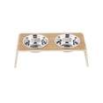 thumbnail image 2 of elevados para mascotas, platos para mascotas para gatos y perros pequeños, antideslizantes con soporte de madera, cuenco de alimentación Fernando comedero elevado para gatos, 2 of 8
