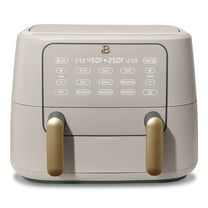 Beautiful 9 Qt TriZone Air Fryer, Porcini Taupe by Drew Barrymore