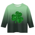 thumbnail image 4 of St.Patrick's Day Agkizg Toddler Baby Girls Summer Tops, Short Sleeve T-shirt for Kids, Toddler Girls 3/4 Sleeve Blouse Tee Children Green Printing Crewneck T Shirts, Sizes 9-10 Years, 4 of 5