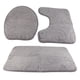 thumbnail image 1 of Juego de 3 alfombrillas de baño con relieve de piedra para tapa de inodoro, alfombrillas absorbentes para bañera, color gris, 1 of 14