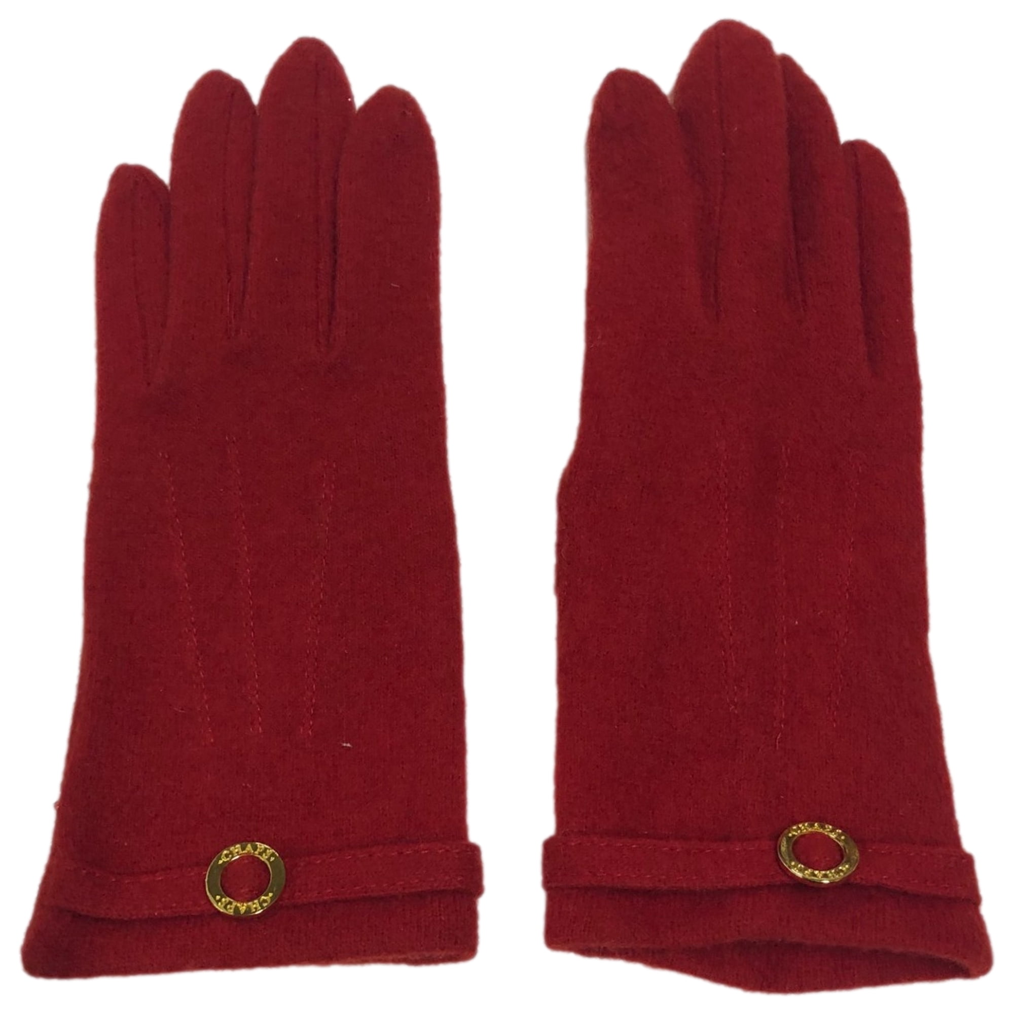 Chaps Womens Sleek Red Wool Blend Gloves Small/Medium