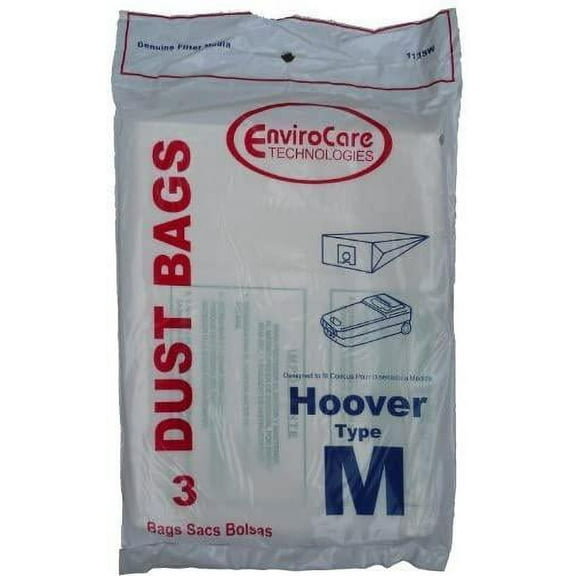 EnviroCare Vacuum Bags for Compatible with Hoover Dimension Type M Canisters - 3 Pack