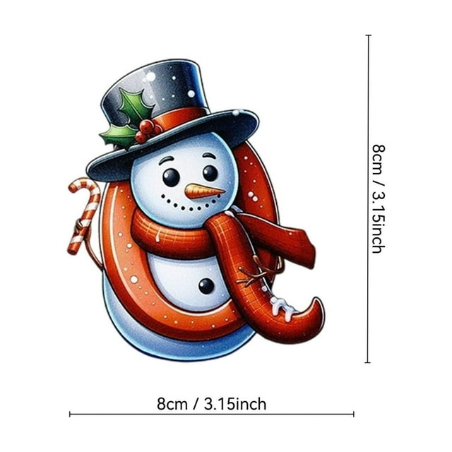 Uklsqma Acrylic 2D Christmas Snowman Letter Ornament | Personalized Holiday Tree Pendant with Custom Name | Includes 3 Ribbons | Festive Hanging Decoration for Kids Gifts Wreaths Windows