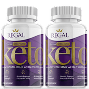 (2 Pack) Regal - Keto Supplement for Weight Loss - Energy & Focus Boosting Dietary Supplements for Weight Management & Metabolism - Advanced Fat Burn Raspberry Ketones Pills - 120 Capsules