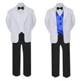thumbnail image 2 of 5-7pc Formal Black White Suit Set Royal Blue Bow Necktie Vest Boy Baby Sm-20 Teen, 2 of 3