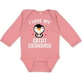 thumbnail image 3 of Inktastic I Love My Great Grandma with Cute Penguin and Hearts Girls Long Sleeve Baby Bodysuit, 3 of 5
