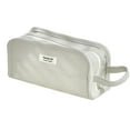 thumbnail image 2 of Canvas Pencil Bag Large Capacity Multi-Functional Organizer | Standing Pen Case | Durable Canvas | Portable Travel & Office Cosmetic Storage | 60 Pen Capacity | 220x80x90mm | Beige Coffee Gray Green, 2 of 5