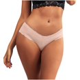 thumbnail image 4 of Bigersell Womens Bikini Underwear Clearance Women's Bikini Panties High Cut Panty Style P-1214 Cotton Plus Size Panties Thongs Ladies Briefs Mid Waist Women's Briefs Beige XL, 4 of 5