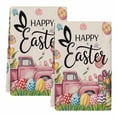 thumbnail image 2 of Spring Easter Gnomes Kitchen Towels Set of 2, Red Truck Colorful Eggs Botanical Absorbent Dish Towels for Kitchen, Microfiber Hand Towel, Quick Drying Tea Towel for Cleaning Decorative Dishcloths, 2 of 7
