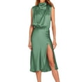 thumbnail image 2 of IROINNID Wedding Guest Dresses for Women Evening Night Party Dress Backless Loose Sleeveless Solid Knee-High Split Dress Trendy Formal Dress,Mint Green, 2 of 9