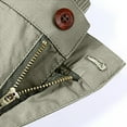 thumbnail image 7 of Big and Tall Men's Cotton Capri Pants 3/4 Lenght Pants Elastic Waist Workout Cargo Hiking Shorts with Pockets, 7 of 7