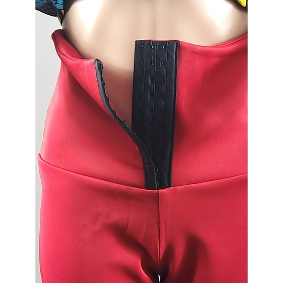 Women Breasted Corset Workout Leggings High Waist Tummy Control Body Shaper Yoga Pants