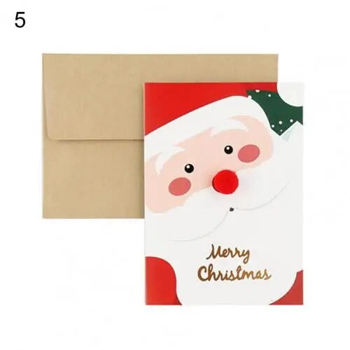 Tarjetas de Felicitación hechas a mano, Tarjetas de Navidad, multicolor, fácil de escribir