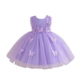 thumbnail image 4 of DxhmoneyHX Flower Girls Tulle Dresses Sleeveless Crew Neck A-Line Skirt Casual Summer Wedding Outfits Kids Party Brithday Frocks, 4 of 8