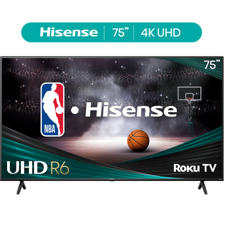 Hisense 75" Class 4K UHD LED LCD Roku Smart TV HDR R6 Series 75R6E4