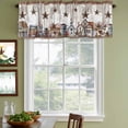 thumbnail image 3 of Farmhouse Curtain Valances for Windows, Kitchen Valance Window Treatments Panel 2 Pack, Western Texas Star American Country Berry Rod Pocket Short Curtains for Bathroom Bedroom 42 x 12 Inch, 3 of 8