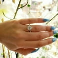 thumbnail image 3 of 2.50CT Pear Cut Lab-Created Diamond Halo Engagement Ring 14K White Gold Plated Sterling Silver, 3 of 4