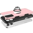 thumbnail image 5 of For Apple iPhone 16 Pro (6.3") Hybrid Slim Kickstand with Metal Invisible Ring Stand Holder Fit Magnetic Car Mount Shockproof Cover ,Xpm Phone Case [ Pink ], 5 of 10