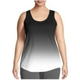 thumbnail image 2 of Bixock Tank Tops for Womens Sleeveless Blouse Gradient Print Crew Neck Plus Size Loose Casual Shirt Daily Summer Fashion Camisole Top, 2 of 6