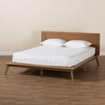 thumbnail image 6 of Baxton Studio Wheatley Mid-Century Modern Walnut Brown Finished Wood King Size Platform Bed, 6 of 22